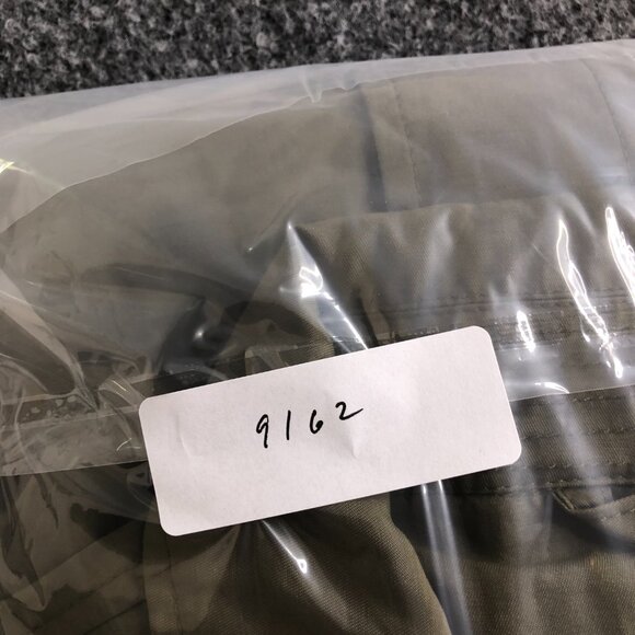 Abercrombie Fitch Trench Coat Mens Extra Large Olive Green Military Full Zip - Picture 8 of 8